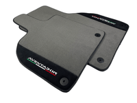 Gray Floor Mats for Lamborghini Aventador With Alcantara Leather - AutoWin