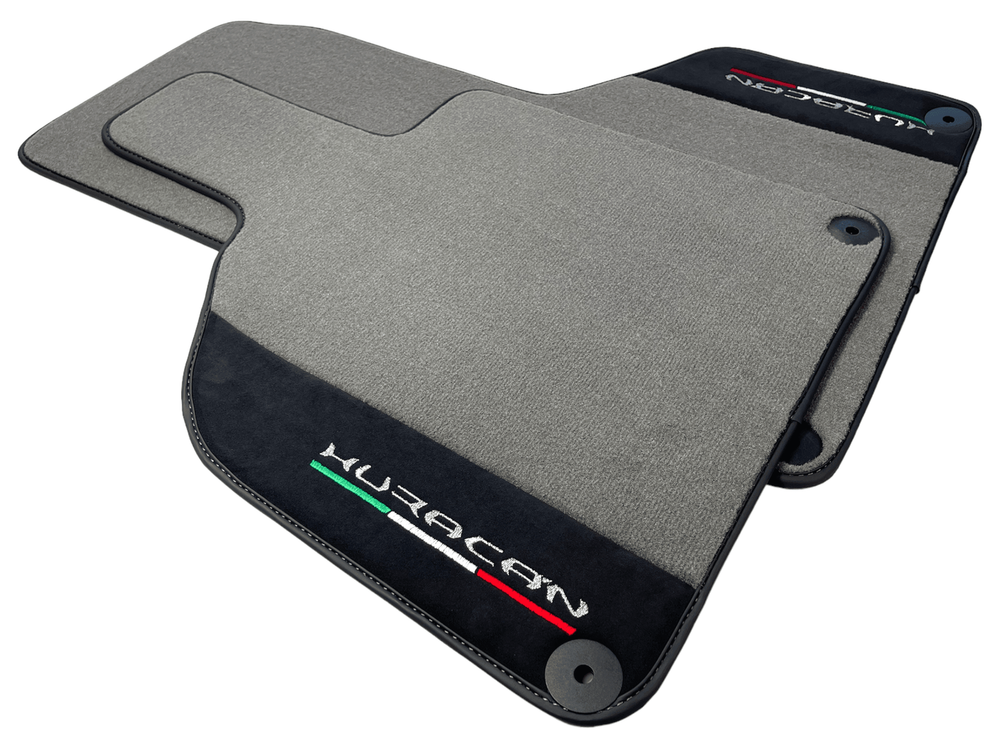 Gray Floor Mats for Lamborghini Huracan With Alcantara Leather - AutoWin
