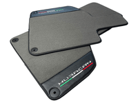 Gray Floor Mats for Lamborghini Huracan With Carbon Fiber Leather - AutoWin