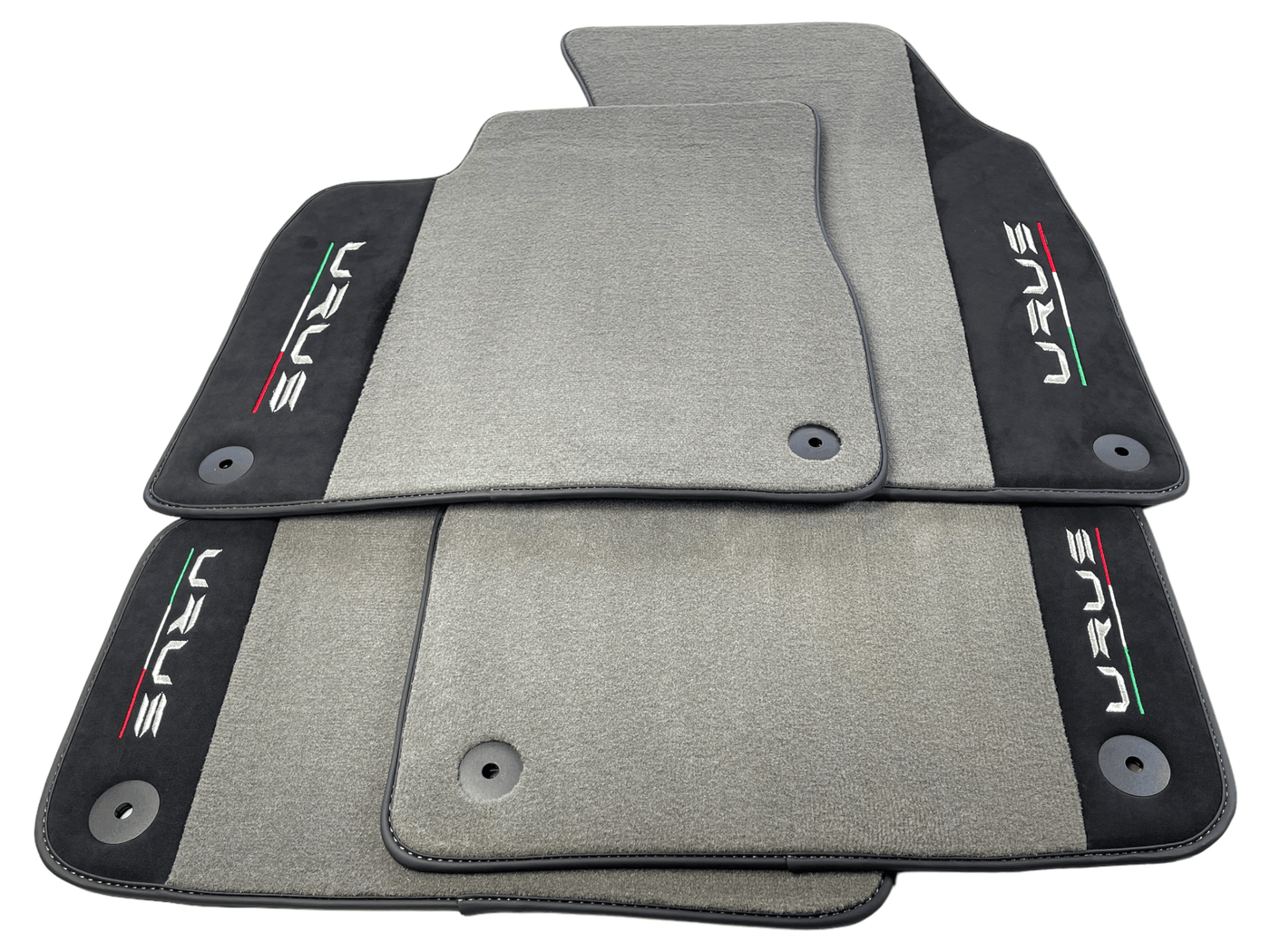 Gray Floor Mats For Lamborghini Urus With Alcantara Leather - AutoWin