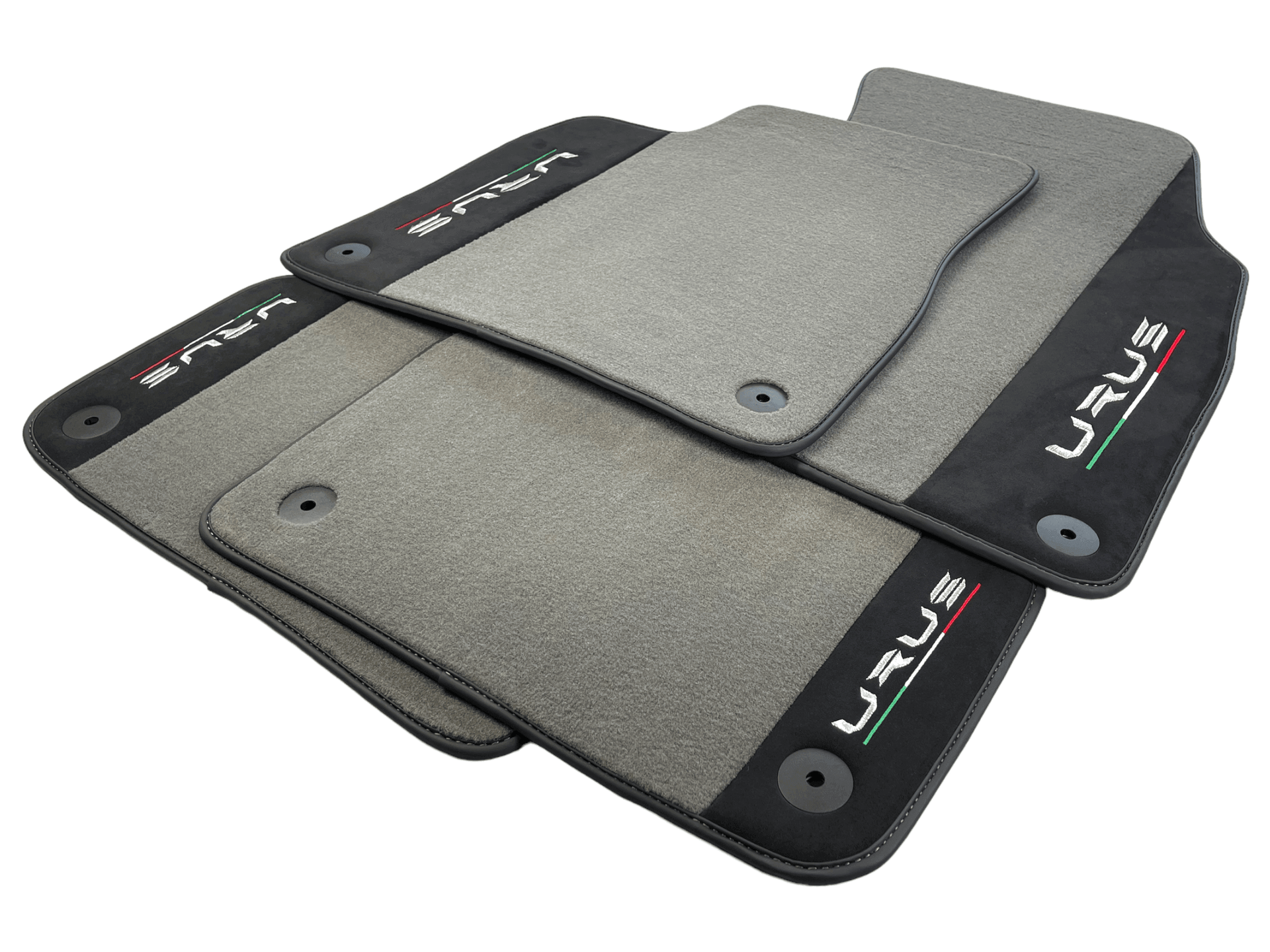 Gray Floor Mats For Lamborghini Urus With Alcantara Leather - AutoWin