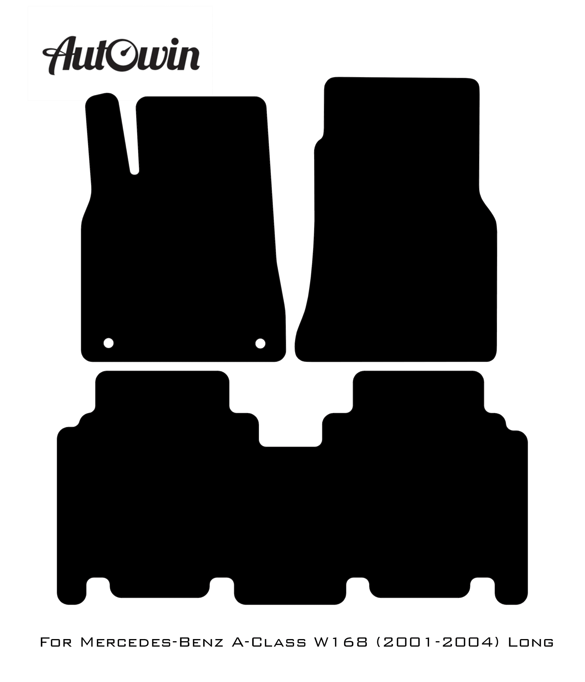 Gray Floor Mats For Mercedes Benz A-Class W168 (2001-2004) | Limited Edition - AutoWin