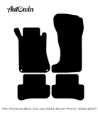 Gray Floor Mats For Mercedes Benz C-Class W203 Sedan 4Matic (2000-2007) | Limited Edition - AutoWin