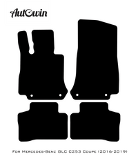 Gray Floor Mats For Mercedes Benz GLC-Class C253 Coupe (2016-2019) | Limited Edition - AutoWin