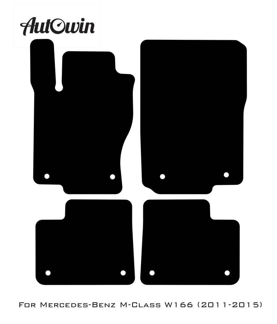 Gray Floor Mats For Mercedes Benz M-Class W166 (2011-2015) | Limited Edition - AutoWin