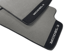 Gray Floor Mats For Tesla Model 3 With Alcantara Leather - AutoWin