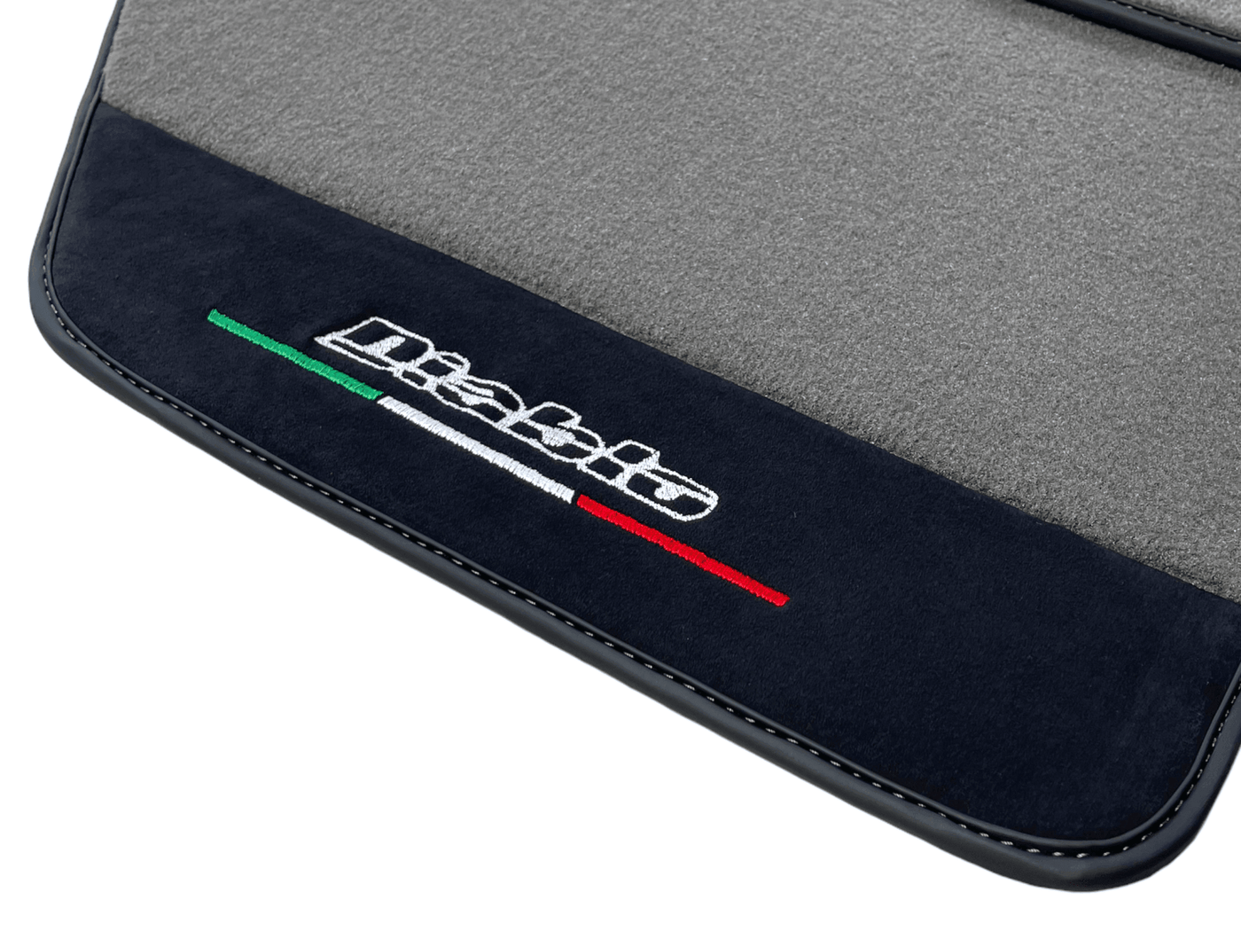 Gray Floor Mats Lamborghini Diablo 1990-2001 Alcantara Leather - AutoWin