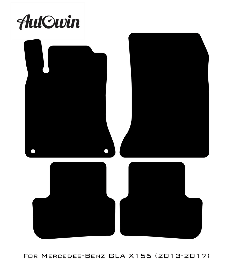 Gray Luxury Floor Mats For Mercedes Benz GLA-Class X156 (2013-2017) | ER56 Design - AutoWin