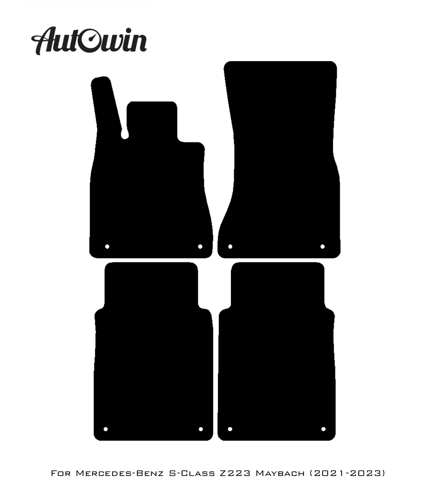 Gray Luxury Floor Mats For Mercedes Benz S-Class Z223 Maybach (2021-2023) | ER56 Design - AutoWin