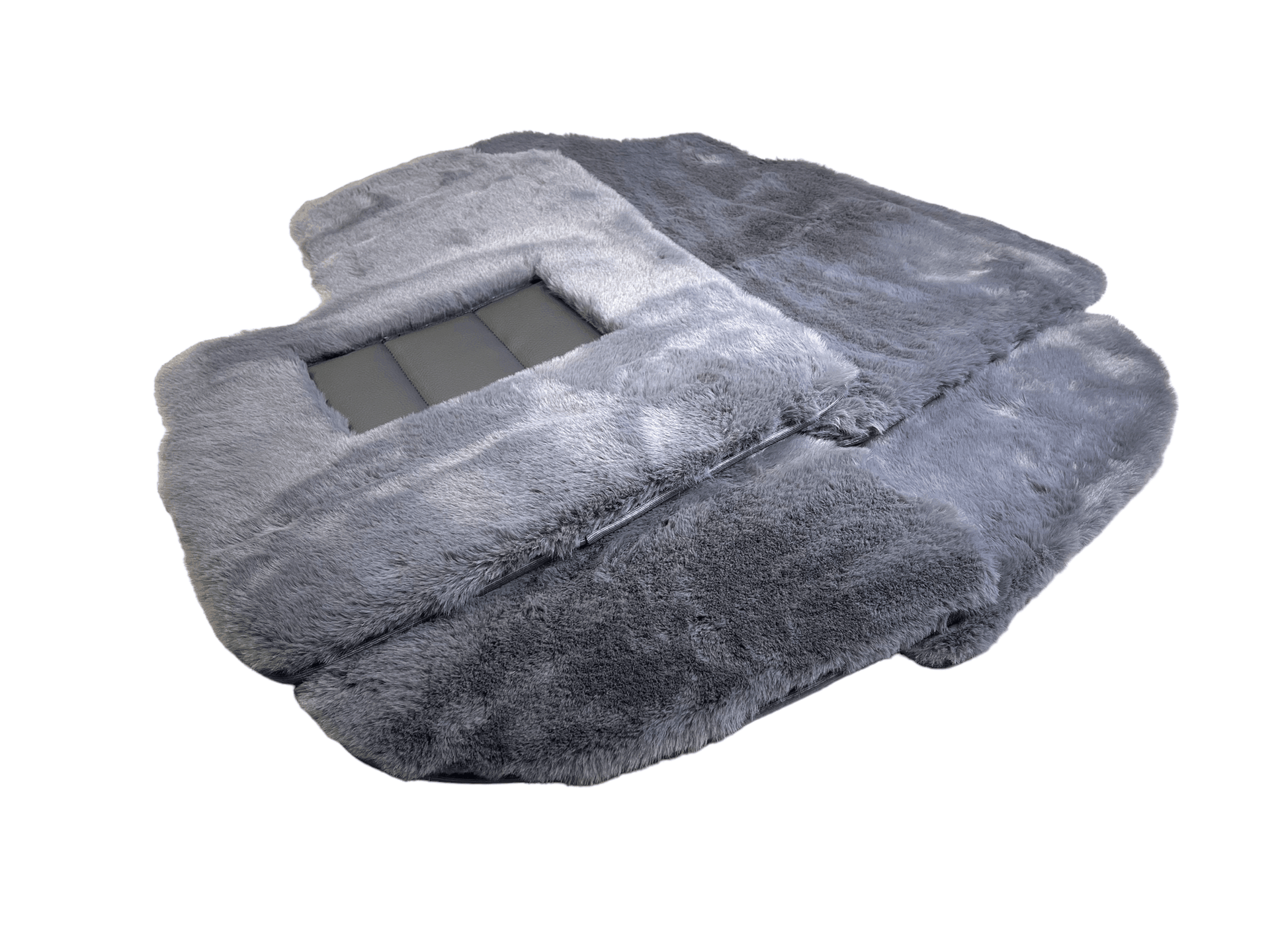 Gray Sheepskin Floor Mats For Bentley Continental GT (2003–2017) Er56 Design - AutoWin