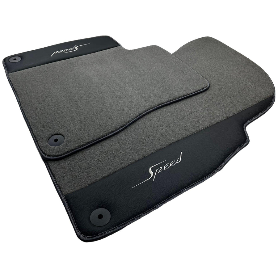 Grey Floor Mats For Bentley Mulsanne (2010-2020) with Leather - AutoWin