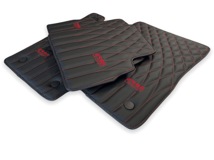 Leather Floor Mats For Mercedes-Benz G Class 2019-2022 W463 ER56 Design - AutoWin