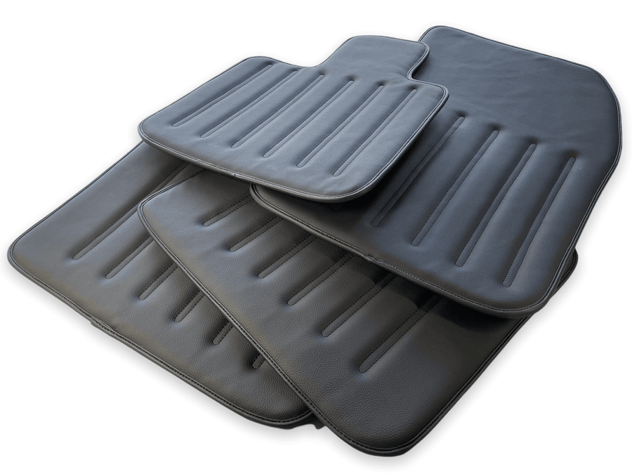 Leather Floor Mats For Rolls Royce Black Badge Dawn Rr6 2016-2023 Black - AutoWin