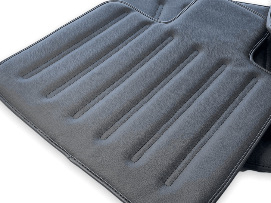 Leather Floor Mats For Rolls Royce Black Badge Dawn Rr6 2016-2023 Black - AutoWin