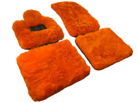 Orange Sheepskin Floor Mats For Bentley Mulsanne (2010-2020) Er56 Design Brand - AutoWin