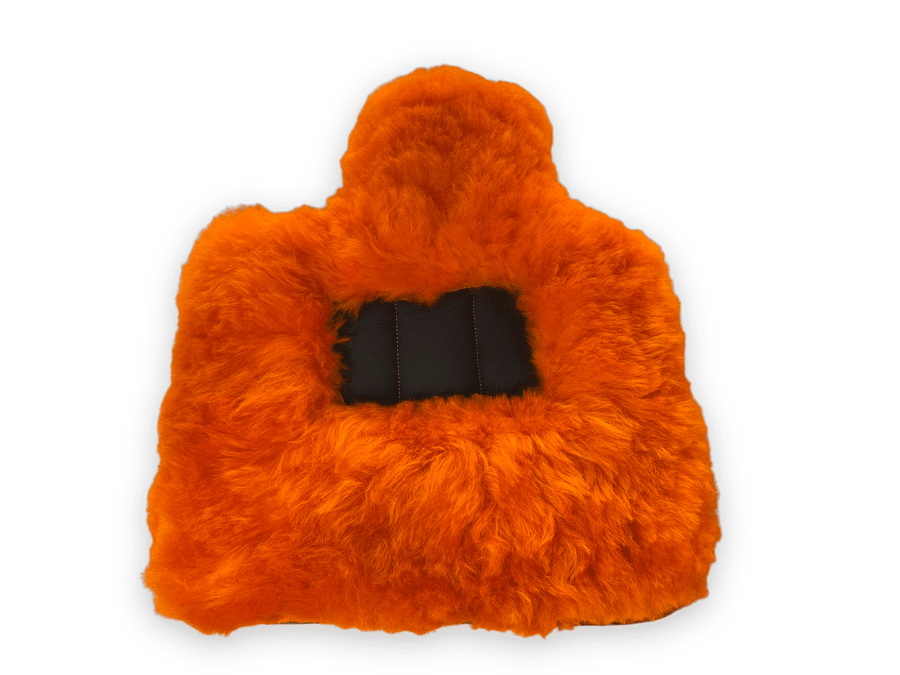 Orange Sheepskin Floor Mats For Rolls Royce Phantom Drophead Coupe 2007–2016 Er56 Design Brand - AutoWin