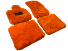 Orange Sheepskin Floor Mats For Rolls Royce Wraith 2013–2023 Er56 Design - AutoWin