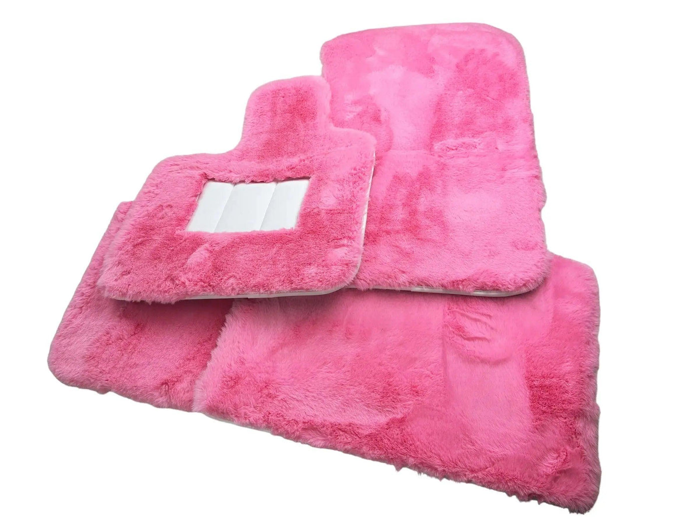 Pink Sheepskin Floor Mats For Bentley Flying Spur (2013-2019) Er56 Design Brand - AutoWin