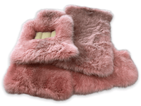 Pink Sheepskin Floor Mats For Rolls Royce Wraith 2013–2023 Er56 Design - AutoWin