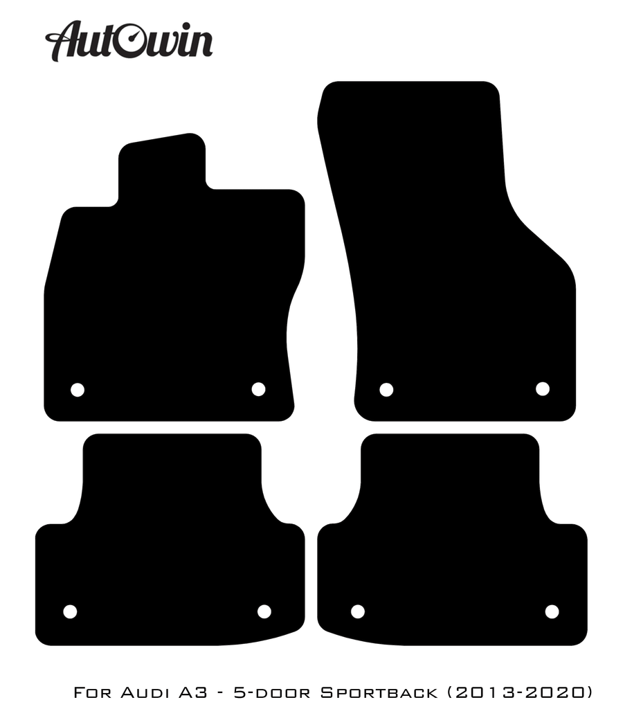 Red Floor Mats for Audi A3 - 5-door Sportback (2013-2020) | ER56 Design - AutoWin
