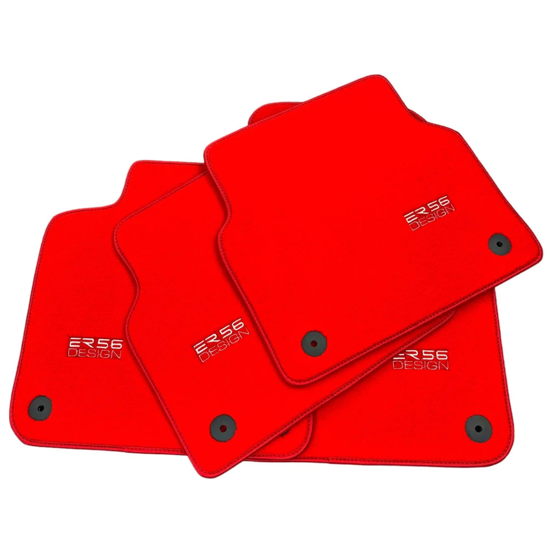 Red Floor Mats for Audi A4 - B9 Avant (2018-2019) | ER56 Design - AutoWin