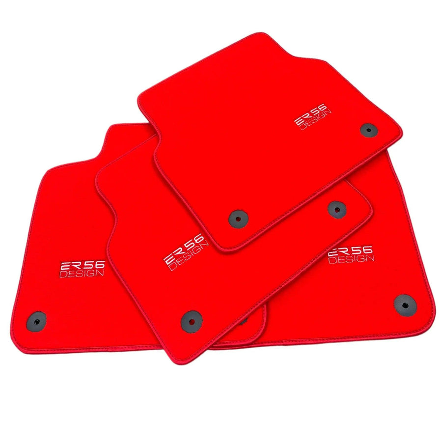 Red Floor Mats for Audi A6 - C8 Sedan (2018-2023) | ER56 Design - AutoWin