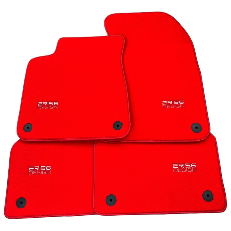 Red Floor Mats for Audi A6 - C8 Sedan (2018-2023) | ER56 Design - AutoWin