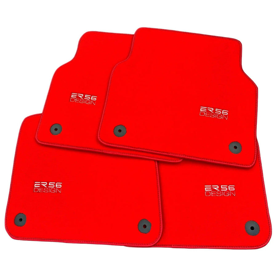 Red Floor Mats for Audi A6 - C8 Sedan (2018-2023) | ER56 Design - AutoWin