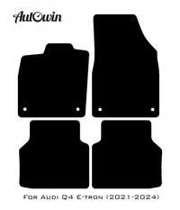 Red Floor Mats for Audi Q4 E-tron (2021-2024) | ER56 Design - AutoWin