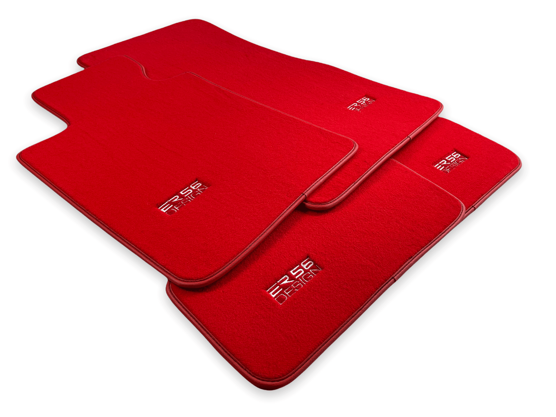 Red Floor Mats For BMW 1 Series E81 - ER56 Design Brand - AutoWin