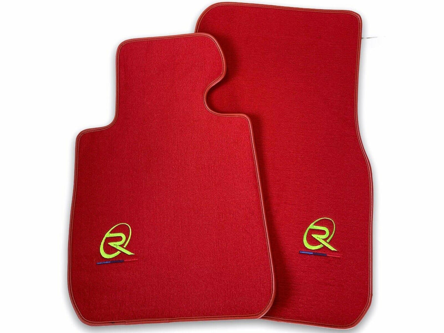 Red Floor Mats For BMW M6 E24 ROVBUT Brand Tailored Set Perfect Fit Green SNIP Collection - AutoWin