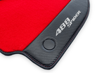 Red Floor Mats For Ferrari 488 Spider 2015-2022 Carbon Fiber - AutoWin