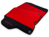 Red Floor Mats For Ferrari California 2008-2014 With Alcantara - AutoWin