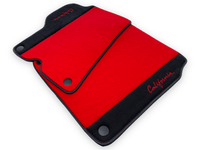 Red Floor Mats For Ferrari California 2008-2014 With Alcantara - AutoWin
