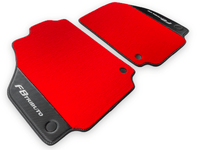 Red Floor Mats For Ferrari F8 Tributo 2019-2022 With Carbon Leather - AutoWin