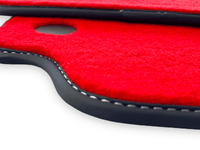 Red Floor Mats For Ferrari F8 Tributo 2019-2022 With Carbon Leather - AutoWin