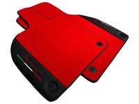 Red Floor Mats for Lamborghini Aventador With Black Leather - AutoWin