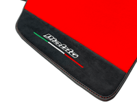 Red Floor Mats for Lamborghini Diablo 1990-2001 With Alcantara Leather - AutoWin