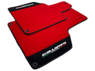 Red Floor Mats for Lamborghini Gallardo With Alcantara Leather - AutoWin