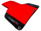 Red Floor Mats for Lamborghini Huracan With Alcantara Leather - AutoWin