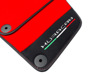 Red Floor Mats for Lamborghini Huracan With Alcantara Leather - AutoWin