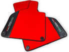 Red Floor Mats for Lamborghini Huracan With Carbon Fiber Leather - AutoWin
