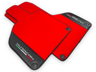 Red Floor Mats for Lamborghini Huracan With Carbon Fiber Leather - AutoWin