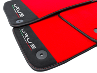 Red Floor Mats For Lamborghini Urus With Alcantara Leather - AutoWin