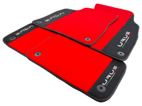 Red Floor Mats For Lamborghini Urus With Alcantara Leather - AutoWin
