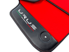 Red Floor Mats For Lamborghini Urus With Carbon Leather - AutoWin