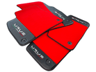 Red Floor Mats For Lamborghini Urus With Carbon Leather - AutoWin