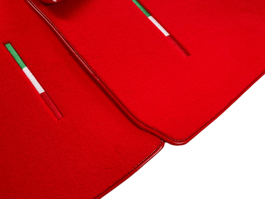 Red Floor Mats For Maserati Ghibli 2013-2022 Italy Edition - AutoWin