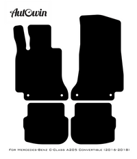 Red Floor Mats For Mercedes Benz C-Class A205 Convertible (2016-2018) | Limited Edition - AutoWin