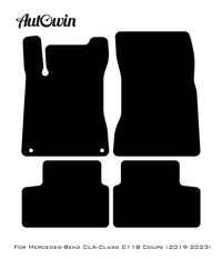 Red Floor Mats For Mercedes Benz CLA-Class C118 Coupe (2019-2023) | Limited Edition - AutoWin